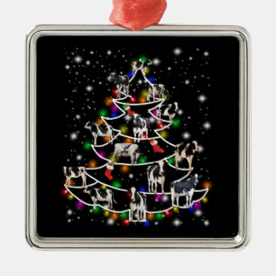 Kuhgeschenk Christmas Xmas Hat Cow Lover Geschen Ornament Aus Metall