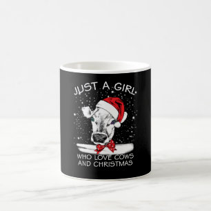 Kuhgeschenk Nur ein Mädchen, das Kühe und Weihn Verwandlungstasse