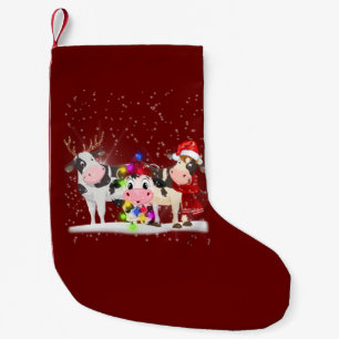 Kuhgeschenk Schnee von Weihnachtskühen Kleiner Weihnachtsstrumpf