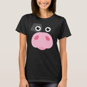 Kuhgesicht Süße Kuh Rinder Halloween Kinder T-Shirt