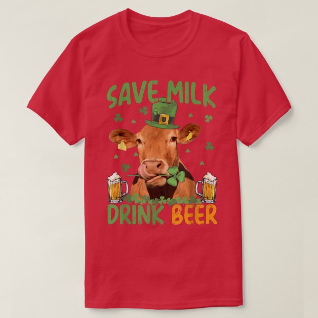 Kuhgetränke Bier Bauer St.  T-Shirt (Design vorne)