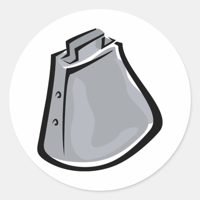 Kuhglocke Runder Aufkleber (Vorderseite)