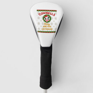 Kuhglocken klingeln Hörst du zu Weihnachten Lustig Golf Headcover