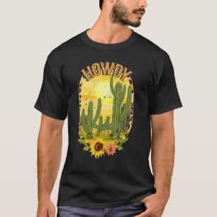 Kuhhaut Texas Kaktus Serape Western Rodeo Sonnenun T-Shirt