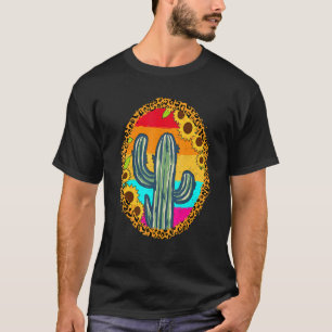 Kuhhaut Texas Kaktus Western Rodeo Grafik 1 T-Shirt