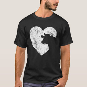 Kuhherz für ein Mädchen, das Kühe Liebe Rind H T-Shirt