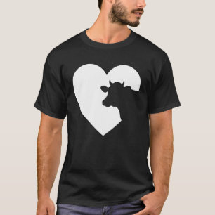 Kuhherz für ein Mädchen, das Kühe Liebe und Rinder T-Shirt