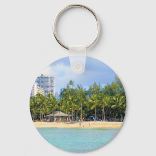 Kuhio Strand bei Waikiki, Oahu, Hawaii Schlüsselanhänger
