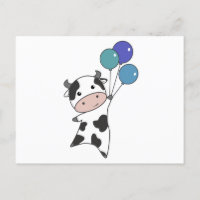 Kuhkalb Flies Balloons Niedliche Tiere