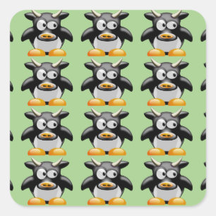 Kuhkleber Quadratischer Aufkleber