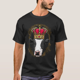 Kuhkönig mit Krone Kuhkönigin Tier T-Shirt