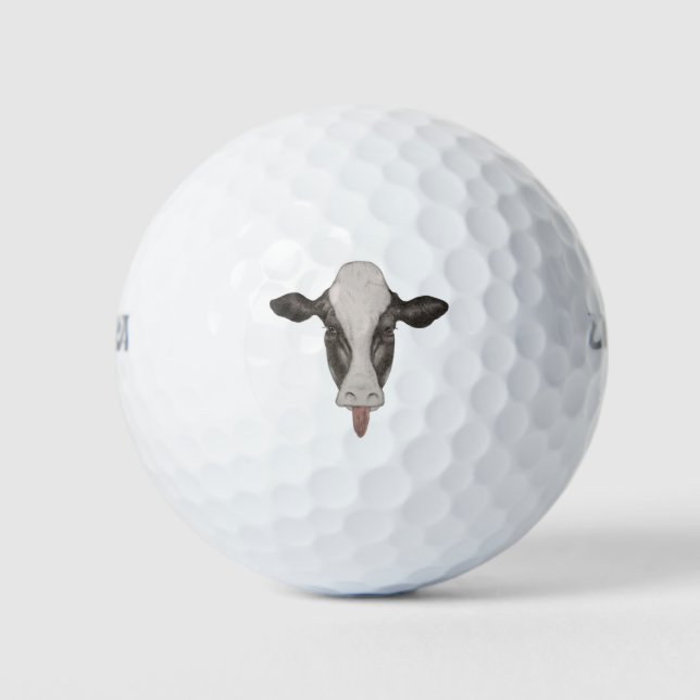 Kuhkuh Gesicht Golf Balls Golfball (Vorderseite)