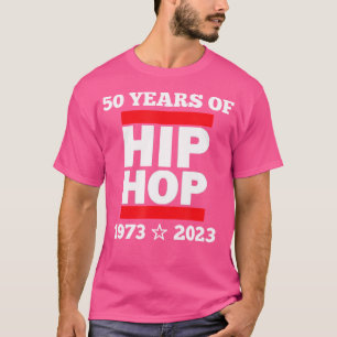 Kühl 50 Jahre Hip Hop Fünfzig Rot Und Weiß T-Shirt
