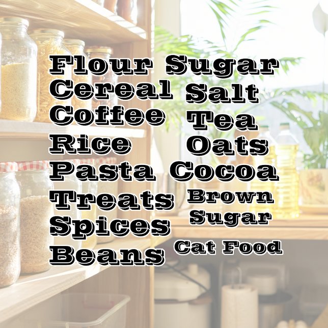 Kühl anpassbarer Pantry-Vinyl Aufkleber (Von Creator hochgeladen)