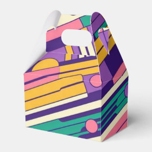 Kühl, farbenfroh im Retro-Design der 80er/90er Geschenkschachtel