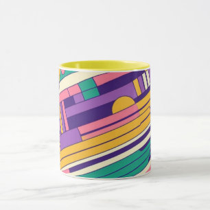 Kühl, farbenfrohe 80er/90er Retro-Optik Tasse