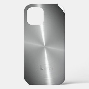 Kühl Glänzend Radial Stahl Metallisch iPhone 12 Pro Hülle
