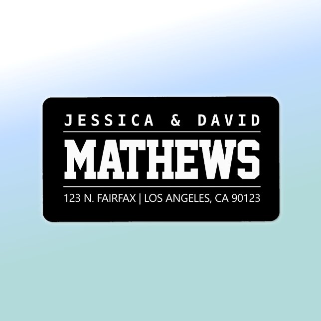 kühl kreativ Stilvolles Schwarz & Weiß Adressaufkleber (Von Creator hochgeladen)