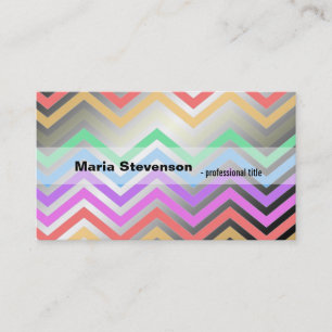 Kühl, modernes Regenbogen-Chevron professionelles Visitenkarte
