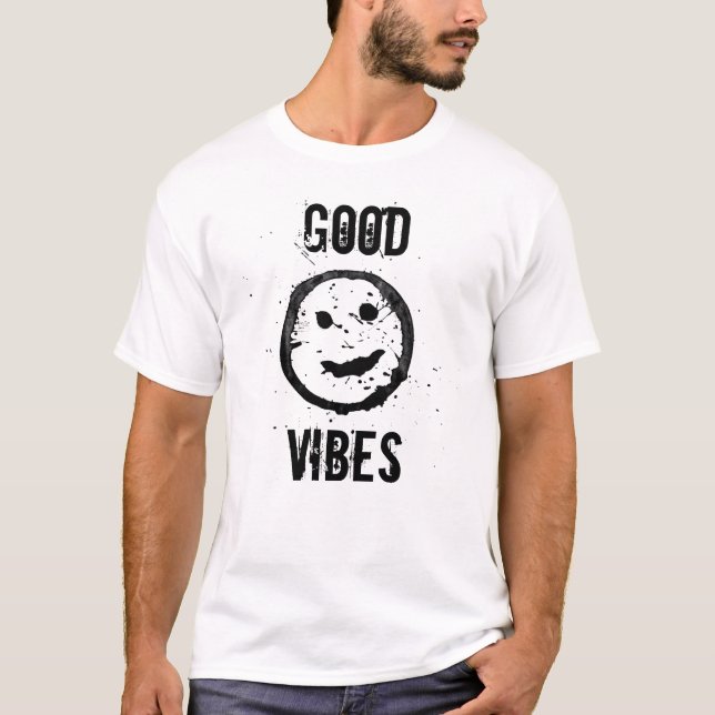 Kühl Spaß Gute Stimmung Smile-Gesicht Benutzerdefi T-Shirt (Vorderseite)