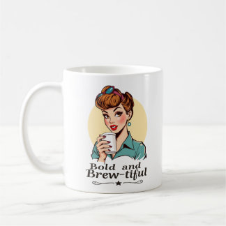 kühl und braun glamourös Retro Kaffeetasse
