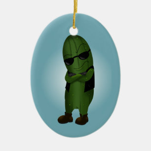 Kühl wie ein Gurke Keramikornament