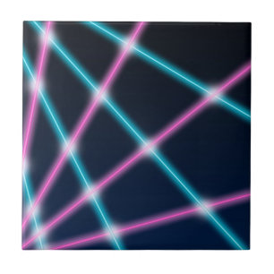 Kühle 80er Laser-Lichtshow-Hintergrund Retro-Neon Fliese