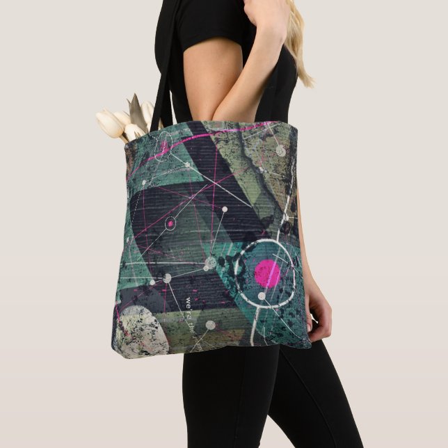 Kühle abstrakte digitale Graffiti-Kunst Geometrisc (Von Nahem)