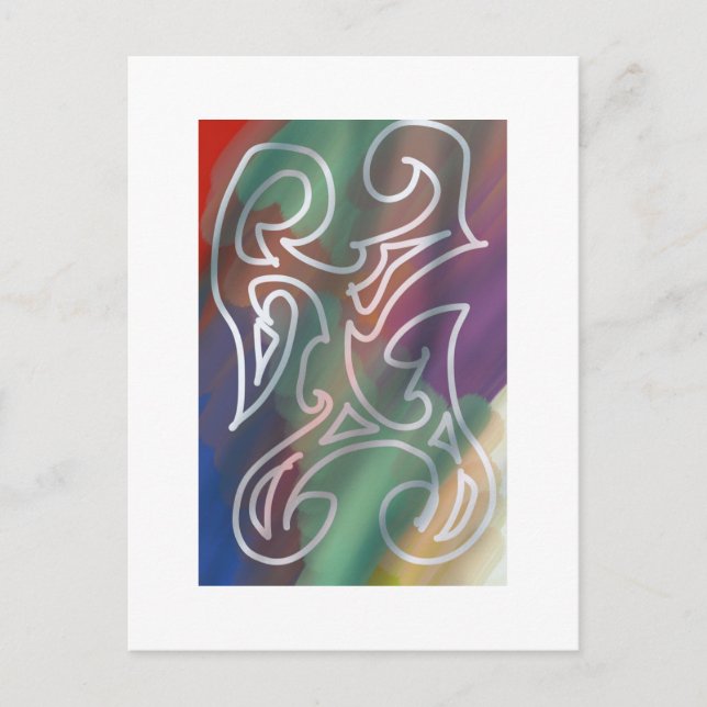 Kühle abstrakte Kunst Postkarte (Vorderseite)