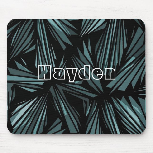 Kühle abstrakte zersplitterte Glas-Personalisierun Mousepad (Vorne)