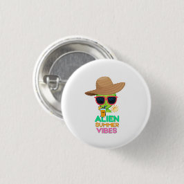 Kühle Alien-Sommerferien-Vibes Button