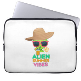 Kühle Alien-Sommerferien-Vibes Laptopschutzhülle