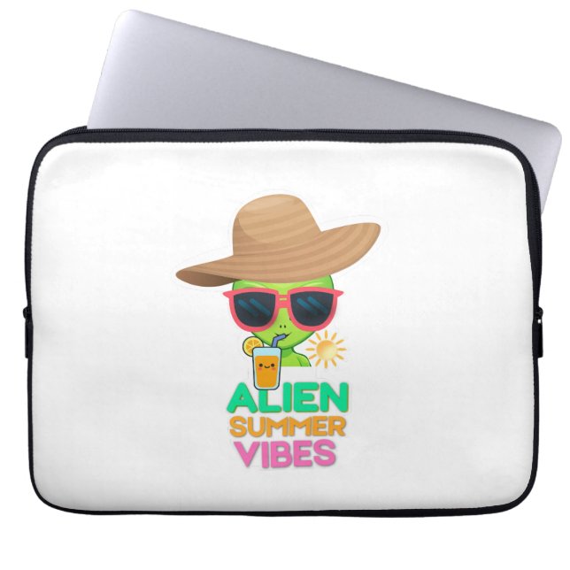 Kühle Alien-Sommerferien-Vibes Laptopschutzhülle (Vorderseite)