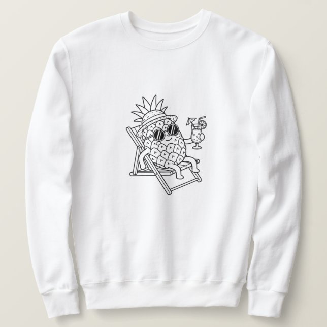 Kühle Ananas Sommer Stimmung  Sweatshirt (Design vorne)