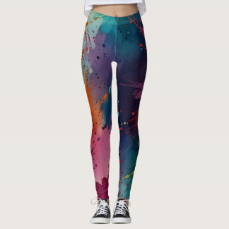 Kühle Aquarellfarben schmücken Leggings in Ihrem e