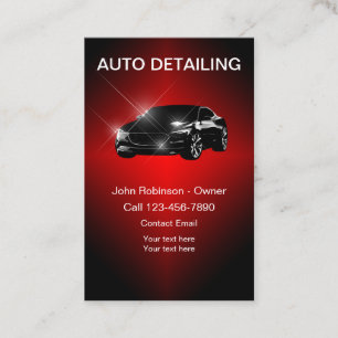 Kühle Auto-Detailing-Vertikal-Geschäftskarten Visitenkarte
