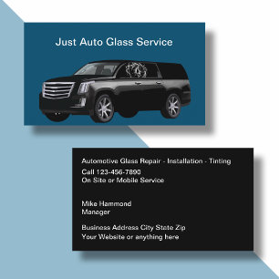 Kühle Automotive Glasreparaturdienste Visitenkarte