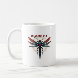Kühle bearbeitete Steampunk Libelle - Drachen flie Kaffeetasse