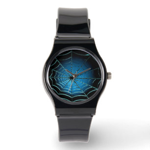 Kühle Blaue Spinnennetz Armbanduhr