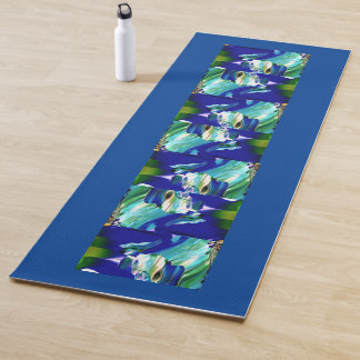 Kühle blaue Yogamatte