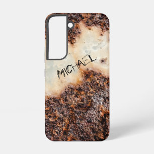 Kühle braune rostige Metallstruktur Eigener Name Samsung Galaxy Hülle