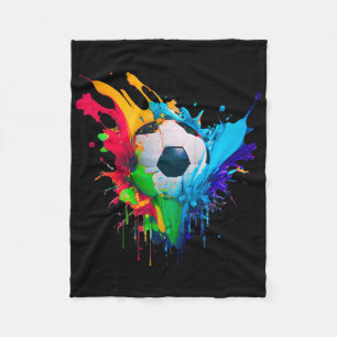 Kühle Bunte Fußball-Blase Splash Liebe Fußball Kun Fleecedecke