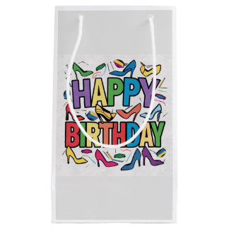 Kühle bunte High Heels und Alles Gute zum Geburtst Kleine Geschenktüte
