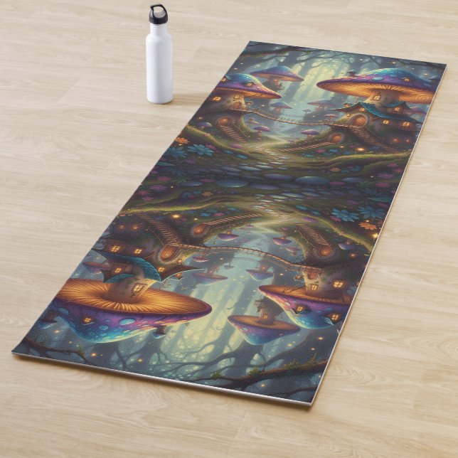 Kühle Bunte Pilzhäuser Yogamatte (Beispiel)
