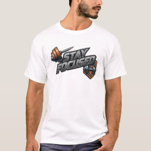 Kühle Bunte STAY FOCUSED Druck T-Shirt