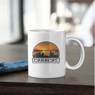 Kühle Caracas Venezuela Skyline Vintage Reise Kaffeetasse