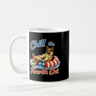 Kühle den vierten Juli Funny Deutscher Schäferhund Kaffeetasse