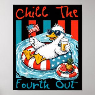 Kühle den vierten patriotischen Entenunabhängigkei Poster