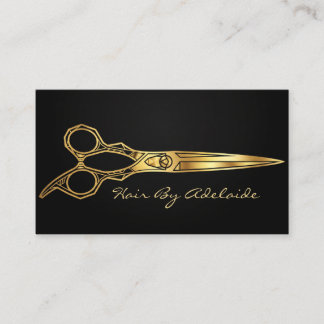Kühle einfache falsche Gold-Schere Hairstylist Visitenkarte