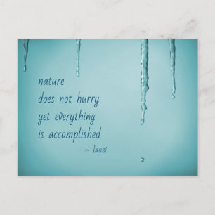 Kühle Eisblaue WaterDrops Schmelzende Eiszapfen Ze Postkarte